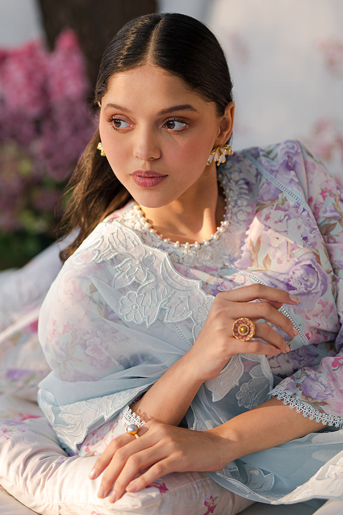 Cross Stitch | Eid Lawn 24 | TENDER BREEZE - by - Libasekhas UK - Registered Vendor of : Cross Stitch - 100% Original Designer Dresss
