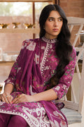 Cross Stitch | Eid Lawn 24 | IRIS MAUVE - by - Libasekhas UK - Registered Vendor of : Cross Stitch - 100% Original Designer Dresss