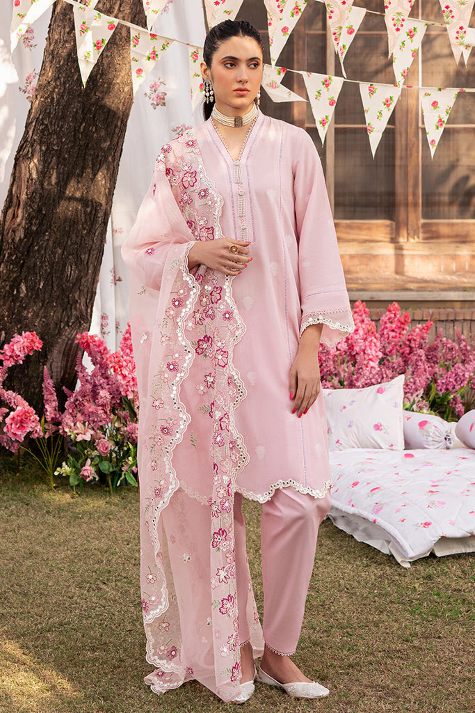 Cross Stitch | Eid Lawn 24 | CAMEO PINK - by - Libasekhas UK - Registered Vendor of : Cross Stitch - 100% Original Designer Dresss