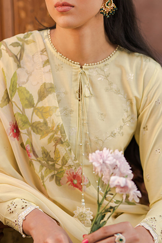 Cross Stitch | Eid Lawn 24 | SAPID FOLIATE - by - Libasekhas UK - Registered Vendor of : Cross Stitch - 100% Original Designer Dresss