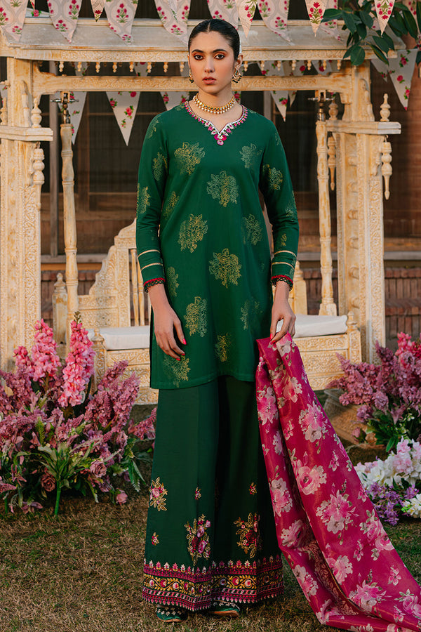 Cross Stitch | Eid Lawn 24 | OPULENT GREEN - by - Libasekhas UK - Registered Vendor of : Cross Stitch - 100% Original Designer Dresss