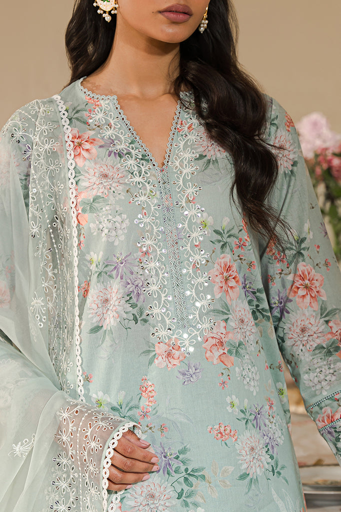 Cross Stitch | Eid Lawn 24 | PEARL FLORAL - by - Libasekhas UK - Registered Vendor of : Cross Stitch - 100% Original Designer Dresss
