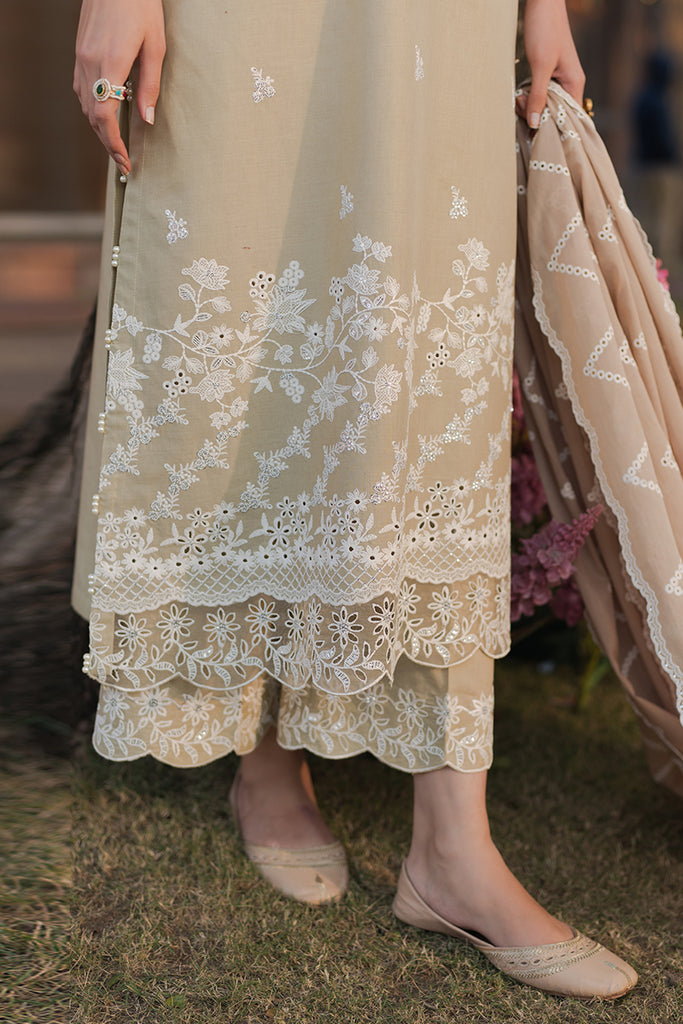 Cross Stitch | Eid Lawn 24 | PALE GREEN - by - Libasekhas UK - Registered Vendor of : Cross Stitch - 100% Original Designer Dresss