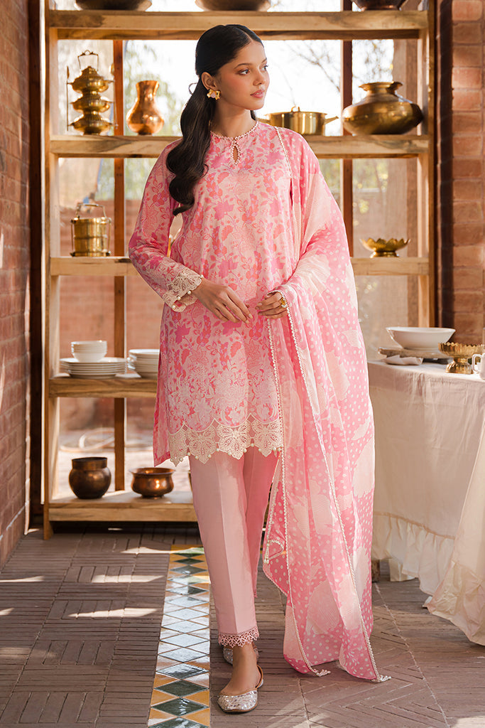 Cross Stitch | Eid Lawn 24 | ROSE GLINT - by - Libasekhas UK - Registered Vendor of : Cross Stitch - 100% Original Designer Dresss