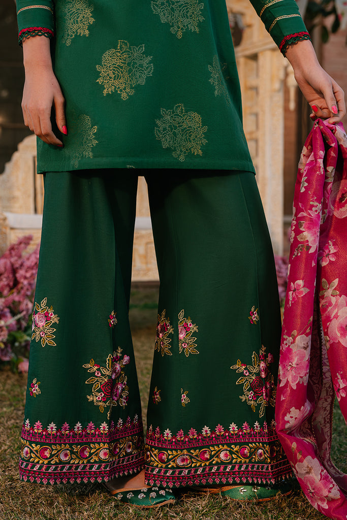 Cross Stitch | Eid Lawn 24 | OPULENT GREEN - by - Libasekhas UK - Registered Vendor of : Cross Stitch - 100% Original Designer Dresss