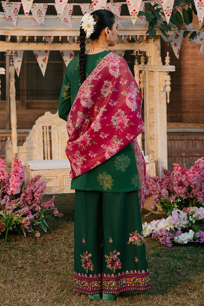 Cross Stitch | Eid Lawn 24 | OPULENT GREEN - by - Libasekhas UK - Registered Vendor of : Cross Stitch - 100% Original Designer Dresss