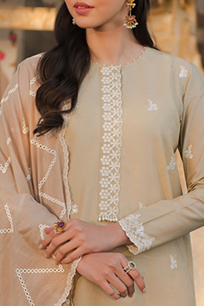 Cross Stitch | Eid Lawn 24 | PALE GREEN - by - Libasekhas UK - Registered Vendor of : Cross Stitch - 100% Original Designer Dresss