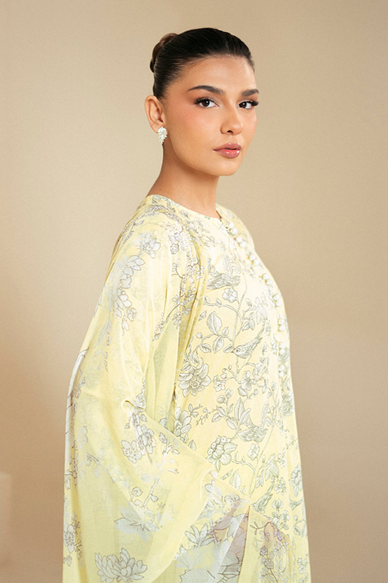 Cross Stitch | Daily Lawn 24 | CREAM BRULEE-3 PIECE LAWN SUIT - by - Libasekhas UK - Registered Vendor of : Cross Stitch - 100% Original Designer Dresss