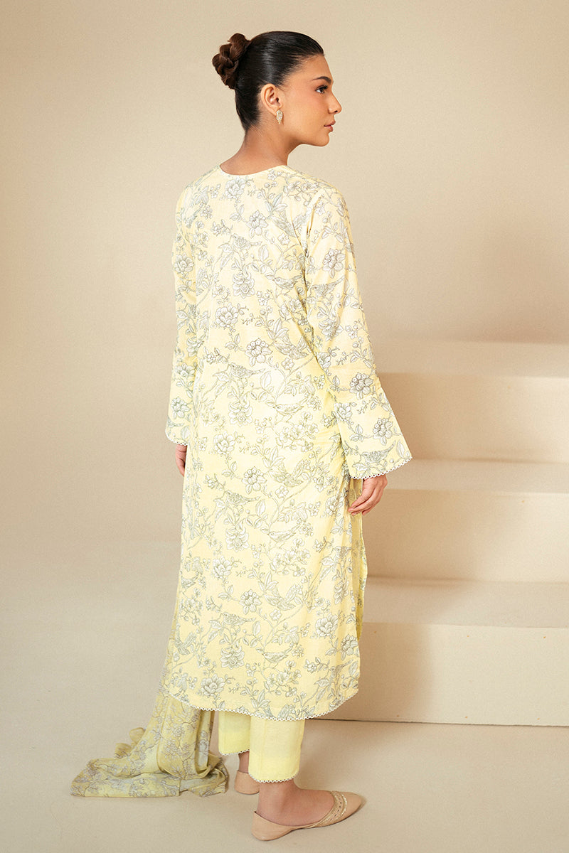 Cross Stitch | Daily Lawn 24 | CREAM BRULEE-3 PIECE LAWN SUIT - by - Libasekhas UK - Registered Vendor of : Cross Stitch - 100% Original Designer Dresss