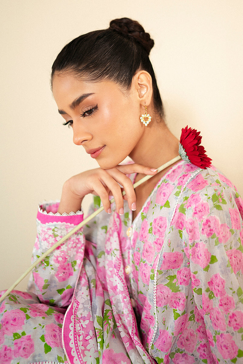 Cross Stitch | Daily Lawn 24 | FLORAL WIND-3 PIECE LAWN SUIT - by - Libasekhas UK - Registered Vendor of : Cross Stitch - 100% Original Designer Dresss