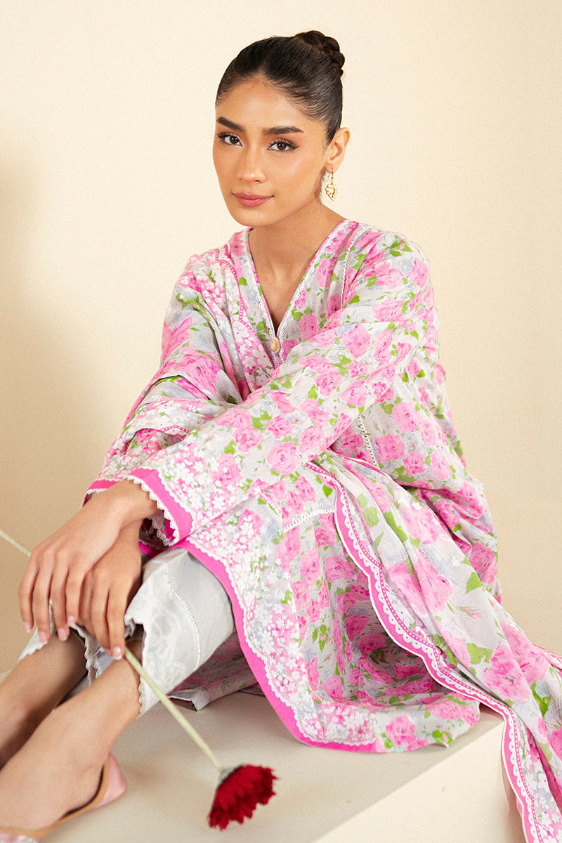 Cross Stitch | Daily Lawn 24 | FLORAL WIND-3 PIECE LAWN SUIT - by - Libasekhas UK - Registered Vendor of : Cross Stitch - 100% Original Designer Dresss