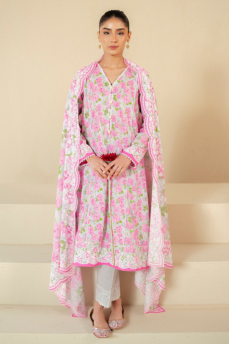 Cross Stitch | Daily Lawn 24 | FLORAL WIND-3 PIECE LAWN SUIT - by - Libasekhas UK - Registered Vendor of : Cross Stitch - 100% Original Designer Dresss
