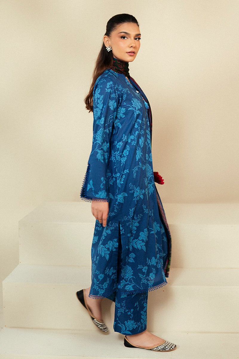 Cross Stitch | Daily Lawn 24 | TEAL OAKLEY-3 PIECE LAWN SUIT - by - Libasekhas UK - Registered Vendor of : Cross Stitch - 100% Original Designer Dresss