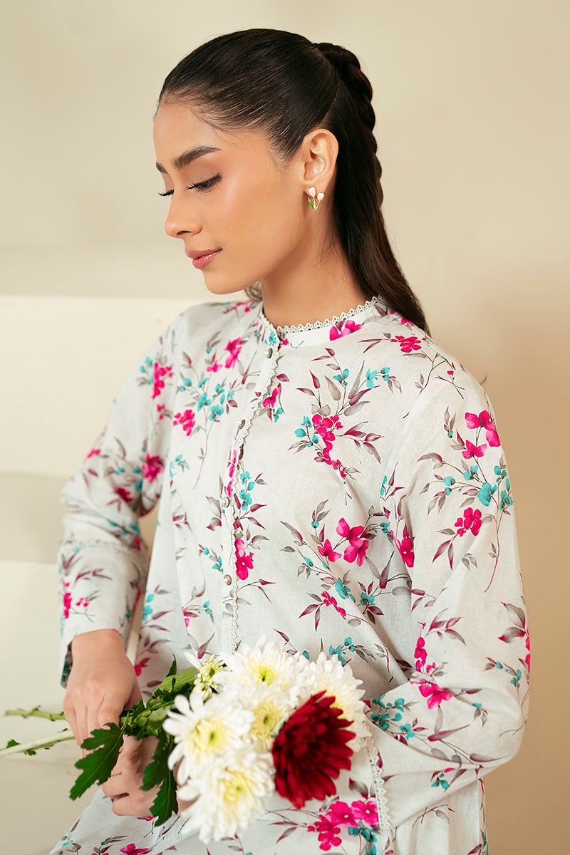 Cross Stitch | Daily Lawn 24 | FOGGY DEW-2 PIECE LAWN SUIT - by - Libasekhas UK - Registered Vendor of : Cross Stitch - 100% Original Designer Dresss