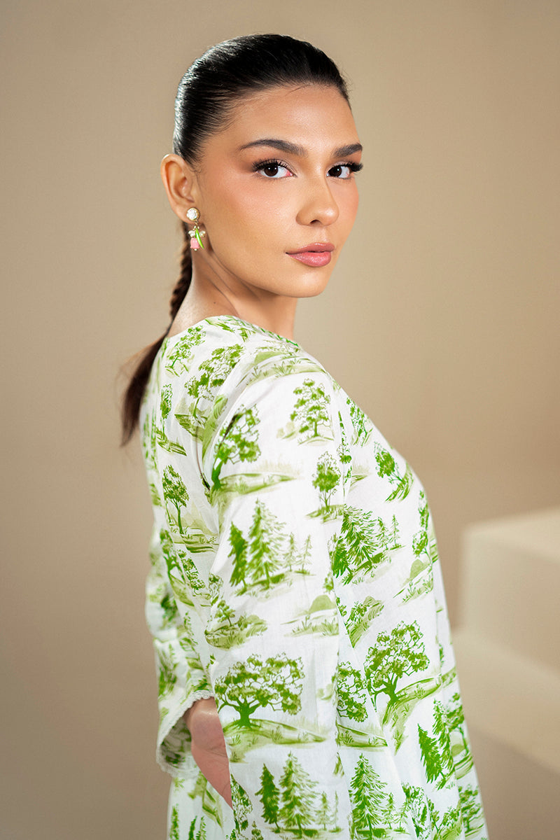 Cross Stitch | Daily Lawn 24 | MYSTIC FOREST-2 PIECE LAWN SUIT - by - Libasekhas UK - Registered Vendor of : Cross Stitch - 100% Original Designer Dresss