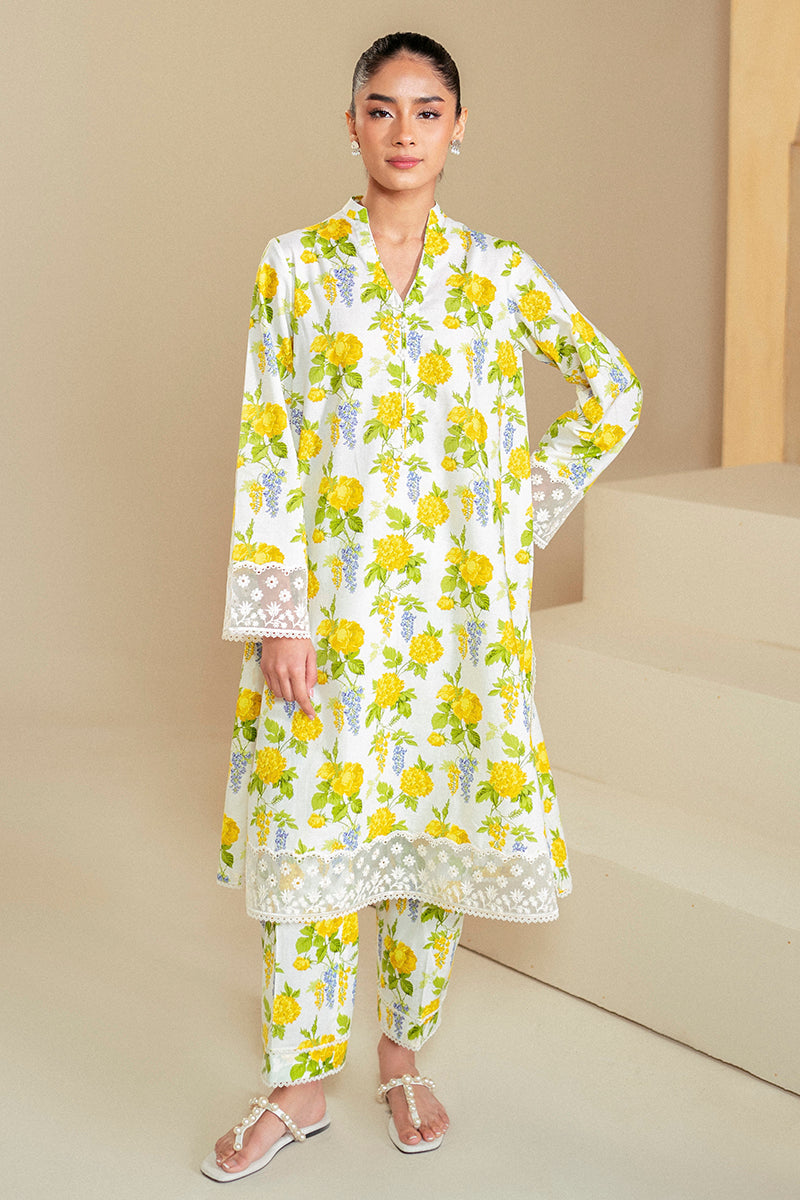 Cross Stitch | Daily Lawn 24 | SOFT HYDRANGEA-2 PIECE LAWN SUIT - by - Libasekhas UK - Registered Vendor of : Cross Stitch - 100% Original Designer Dresss