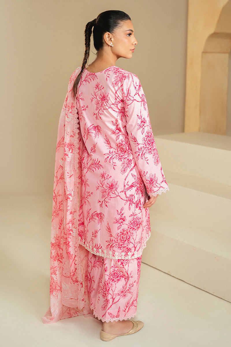 Cross Stitch | Daily Lawn 24 | SHADED PINK-3 PIECE LAWN SUIT - by - Libasekhas UK - Registered Vendor of : Cross Stitch - 100% Original Designer Dresss