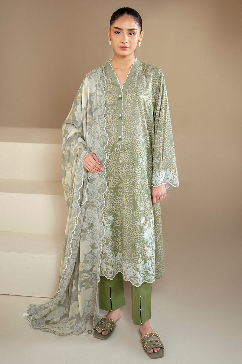 Cross Stitch | Daily Lawn 24 | SAGE BREEZE-3 PIECE LAWN SUIT - by - Libasekhas UK - Registered Vendor of : Cross Stitch - 100% Original Designer Dresss