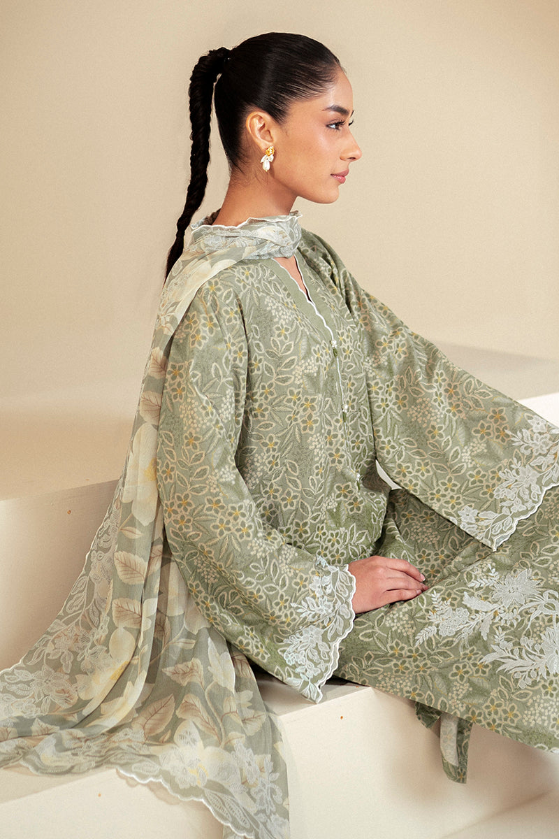 Cross Stitch | Daily Lawn 24 | SAGE BREEZE-3 PIECE LAWN SUIT - by - Libasekhas UK - Registered Vendor of : Cross Stitch - 100% Original Designer Dresss