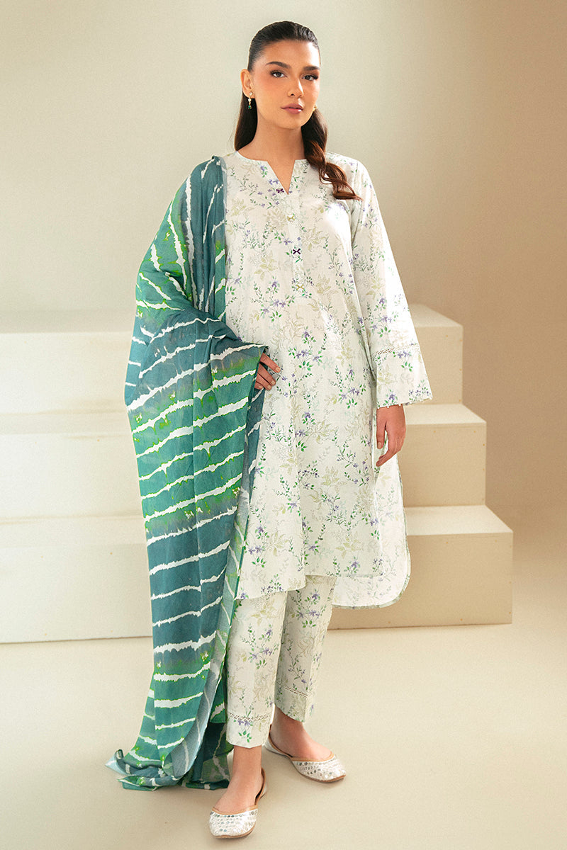 Cross Stitch | Daily Lawn 24 | LAUREL MINT-3 PIECE LAWN SUIT - by - Libasekhas UK - Registered Vendor of : Cross Stitch - 100% Original Designer Dresss