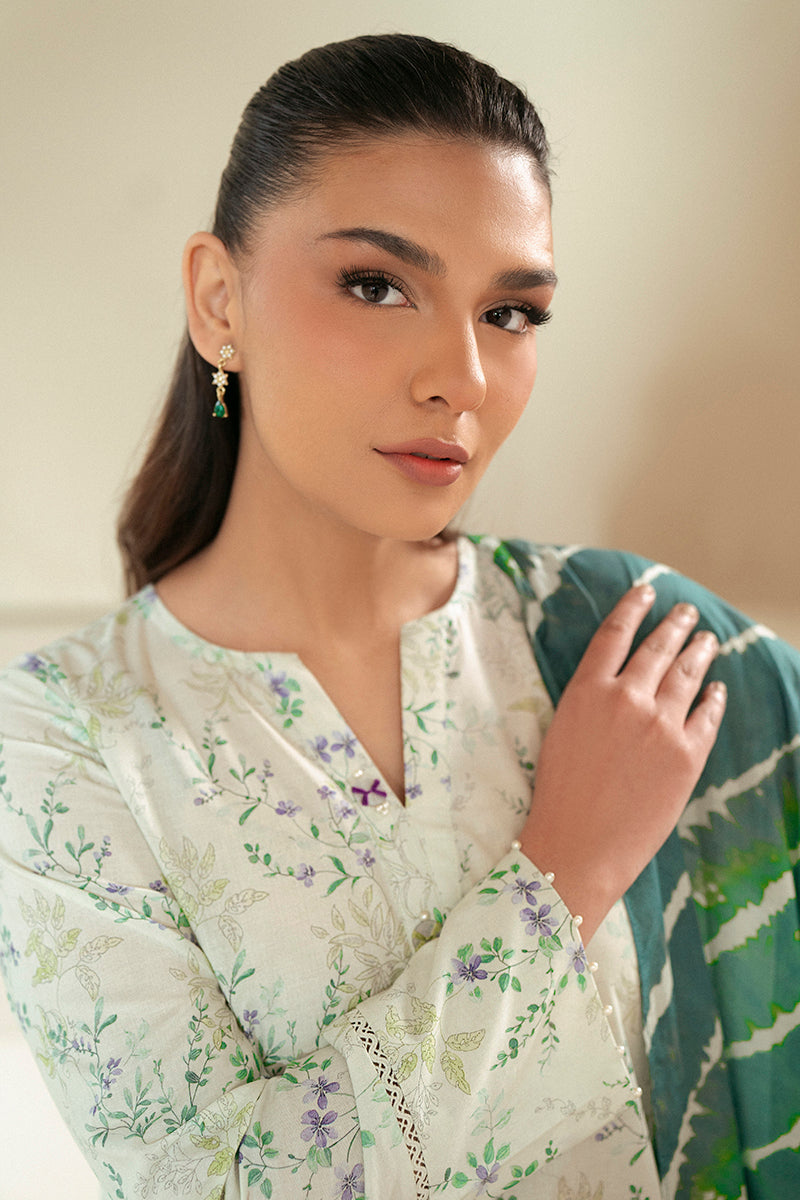 Cross Stitch | Daily Lawn 24 | LAUREL MINT-3 PIECE LAWN SUIT - by - Libasekhas UK - Registered Vendor of : Cross Stitch - 100% Original Designer Dresss