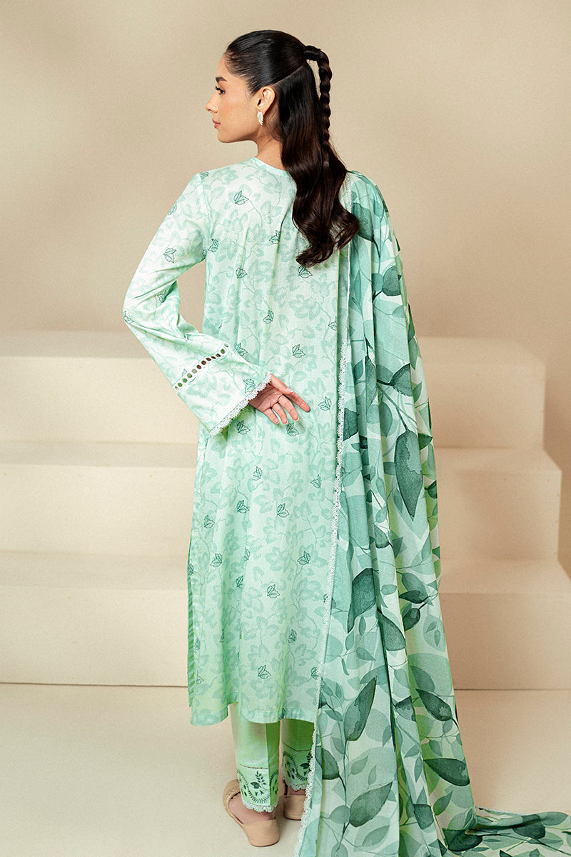 Cross Stitch | Daily Lawn 24 | MINTY MEADOW-3 PIECE LAWN SUIT - by - Libasekhas UK - Registered Vendor of : Cross Stitch - 100% Original Designer Dresss