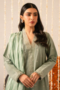 Cross Stitch | Mahiri Embroidered Collection 24 | Sage Green - by - Libasekhas UK - Registered Vendor of : Cross Stitch - 100% Original Designer Dresss