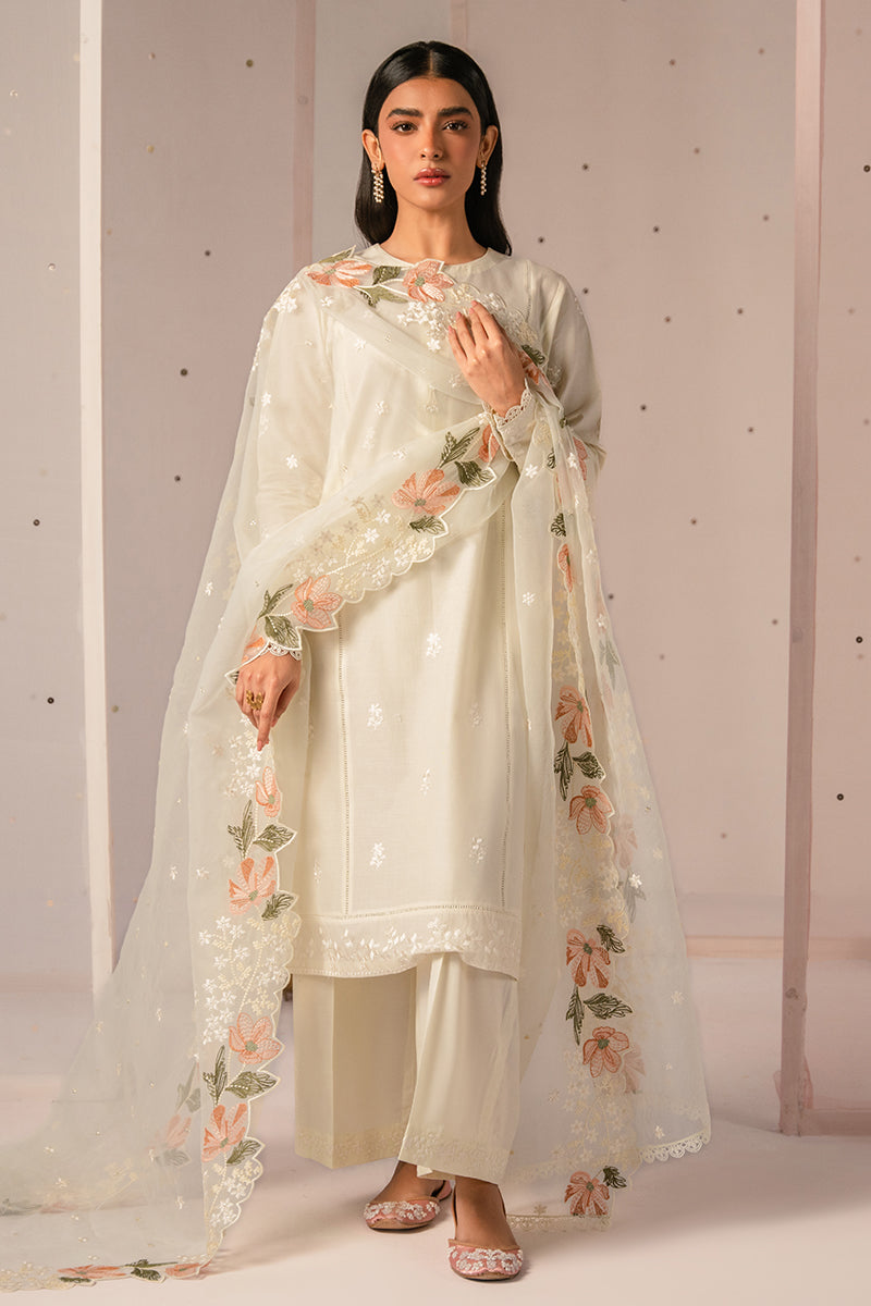 Cross Stitch | Mahiri Embroidered Collection 24 | MINTY MIST - by - Libasekhas UK - Registered Vendor of : Cross Stitch - 100% Original Designer Dresss