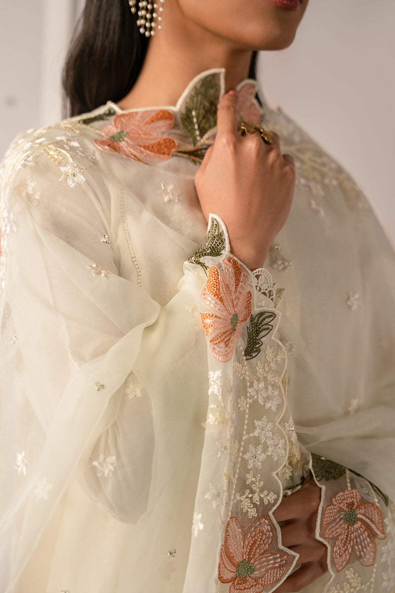 Cross Stitch | Mahiri Embroidered Collection 24 | MINTY MIST - by - Libasekhas UK - Registered Vendor of : Cross Stitch - 100% Original Designer Dresss