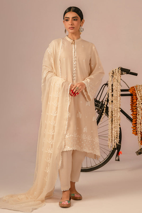 Cross Stitch | Mahiri Embroidered Collection 24 | BLUSH PINK - by - Libasekhas UK - Registered Vendor of : Cross Stitch - 100% Original Designer Dresss