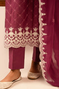 Cross Stitch | Mahiri Embroidered Collection 24 | VIOLET QUARTZ - by - Libasekhas UK - Registered Vendor of : Cross Stitch - 100% Original Designer Dresss