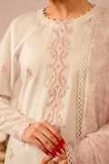 Cross Stitch | Mahiri Embroidered Collection 24 | Ivory Cream - by - Libasekhas UK - Registered Vendor of : Cross Stitch - 100% Original Designer Dresss