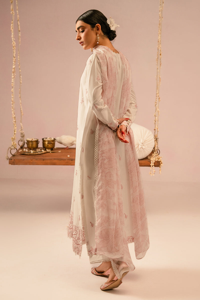 Cross Stitch | Mahiri Embroidered Collection 24 | Ivory Cream - by - Libasekhas UK - Registered Vendor of : Cross Stitch - 100% Original Designer Dresss