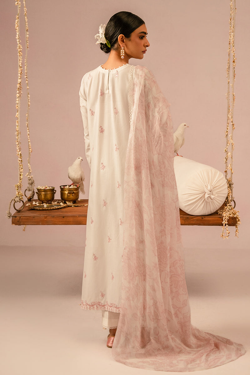 Cross Stitch | Mahiri Embroidered Collection 24 | Ivory Cream - by - Libasekhas UK - Registered Vendor of : Cross Stitch - 100% Original Designer Dresss
