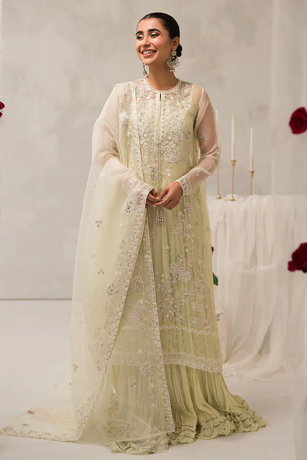 Cross Stitch | Luxe Atelier 24 | Pearl Mist - by - Libasekhas UK - Registered Vendor of : Cross Stitch - 100% Original Designer Dresss