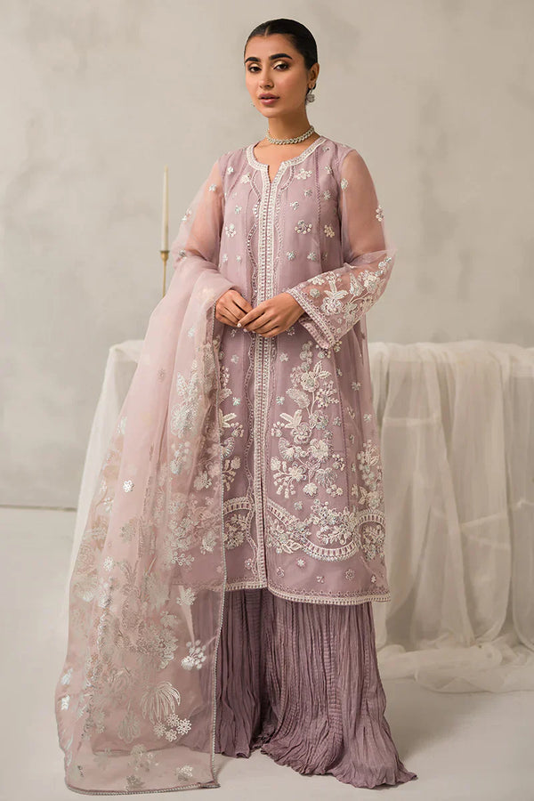 Cross Stitch | Luxe Atelier 24 | Mauve Somber - by - Libasekhas UK - Registered Vendor of : Cross Stitch - 100% Original Designer Dresss