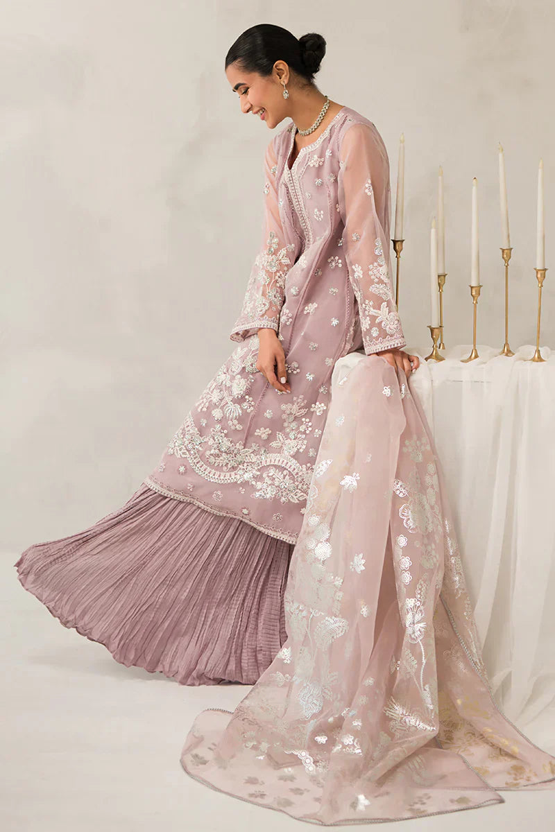 Cross Stitch | Luxe Atelier 24 | Mauve Somber - by - Libasekhas UK - Registered Vendor of : Cross Stitch - 100% Original Designer Dresss