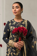 Cross Stitch | Luxe Atelier 24 | Charcoal Tint - by - Libasekhas UK - Registered Vendor of : Cross Stitch - 100% Original Designer Dresss