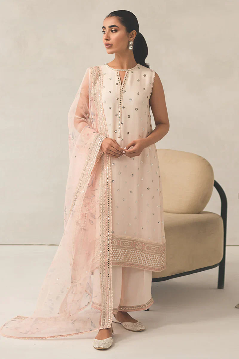 Cross Stitch | Luxe Atelier 24 | Pink Hue - by - Libasekhas UK - Registered Vendor of : Cross Stitch - 100% Original Designer Dresss