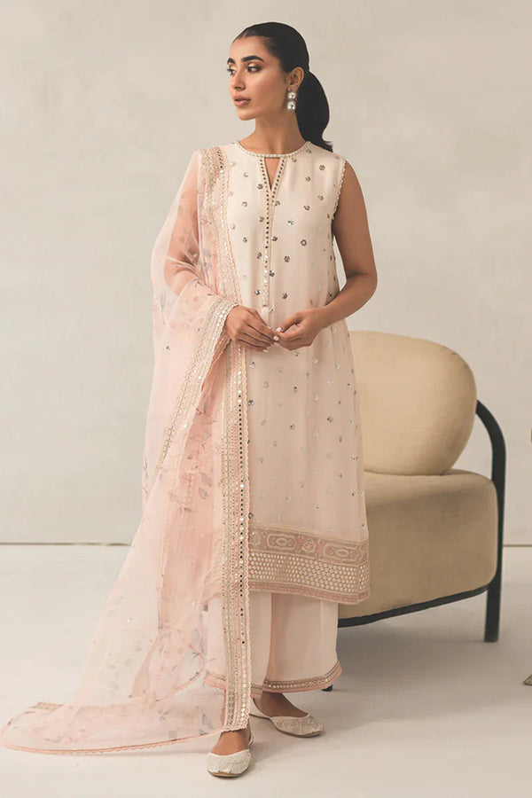Cross Stitch | Luxe Atelier 24 | Pink Hue - by - Libasekhas UK - Registered Vendor of : Cross Stitch - 100% Original Designer Dresss