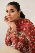 Cross Stitch | Luxe Atelier 24 | Crimson Glow - by - Libasekhas UK - Registered Vendor of : Cross Stitch - 100% Original Designer Dresss