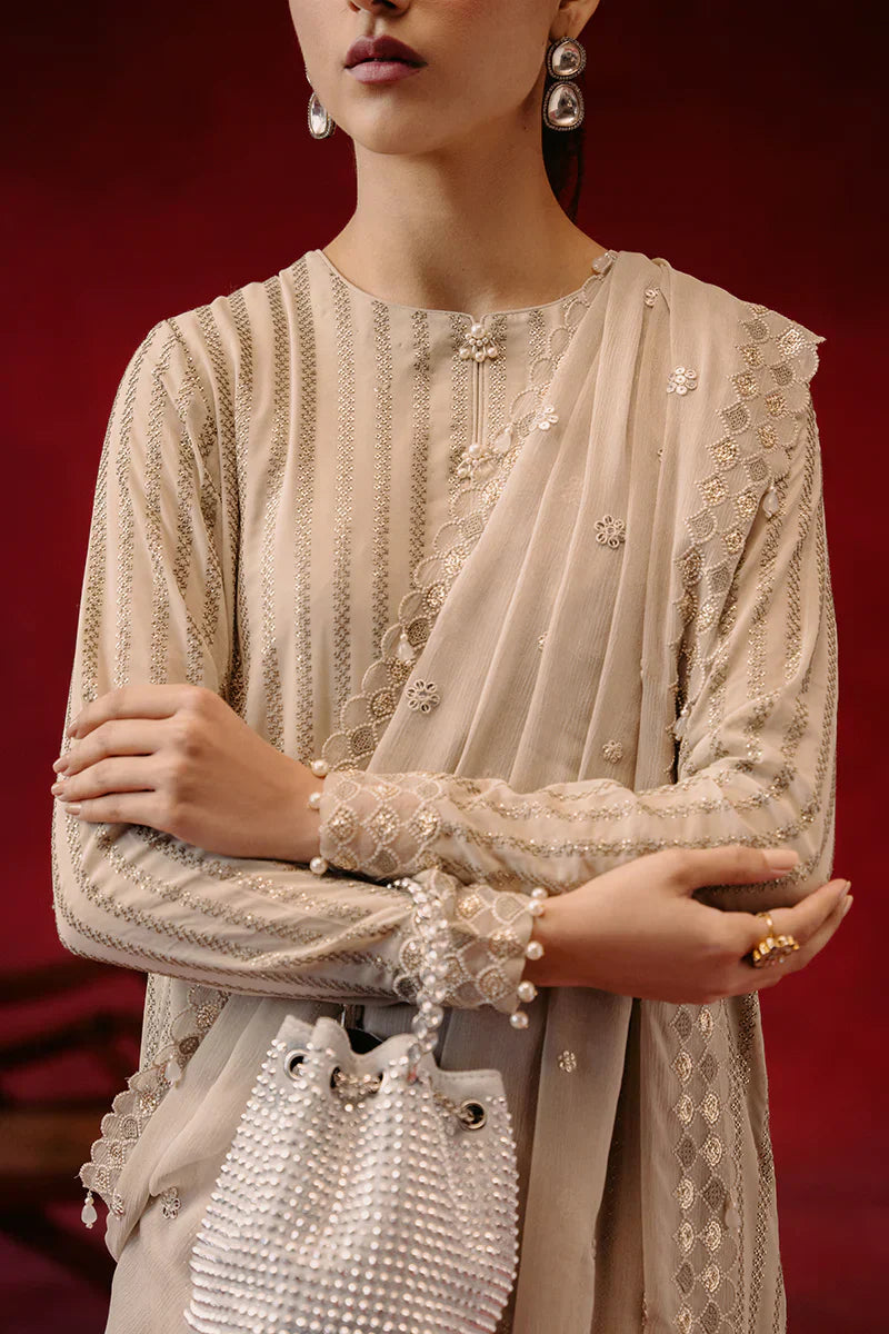 Cross Stitch | Luxe Atelier 24 | Primrose Ash - by - Libasekhas UK - Registered Vendor of : Cross Stitch - 100% Original Designer Dresss
