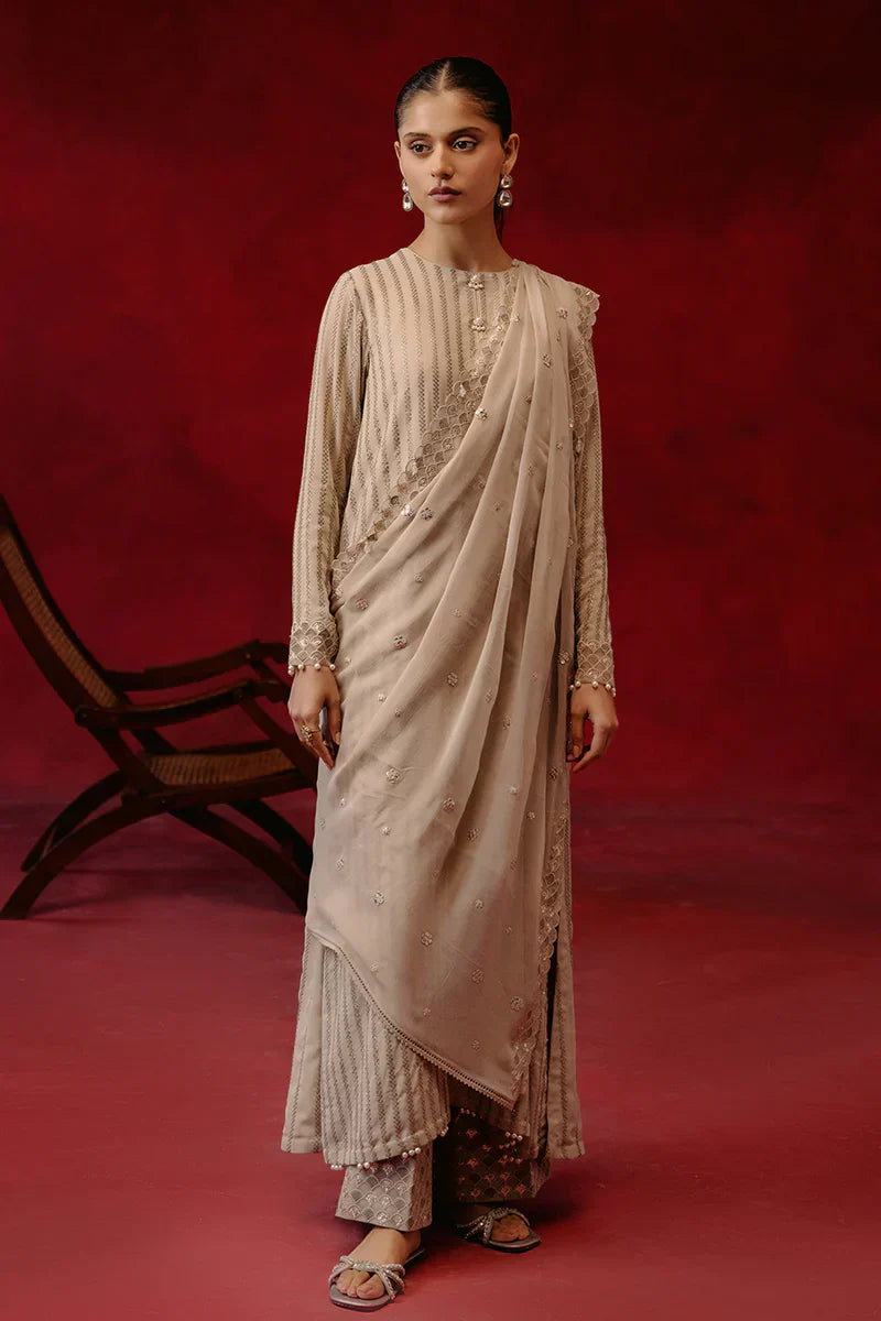 Cross Stitch | Luxe Atelier 24 | Primrose Ash - by - Libasekhas UK - Registered Vendor of : Cross Stitch - 100% Original Designer Dresss