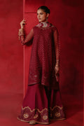 Cross Stitch | Luxe Atelier 24 | Red Ochre - by - Libasekhas UK - Registered Vendor of : Cross Stitch - 100% Original Designer Dresss