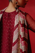 Cross Stitch | Luxe Atelier 24 | Red Ochre - by - Libasekhas UK - Registered Vendor of : Cross Stitch - 100% Original Designer Dresss