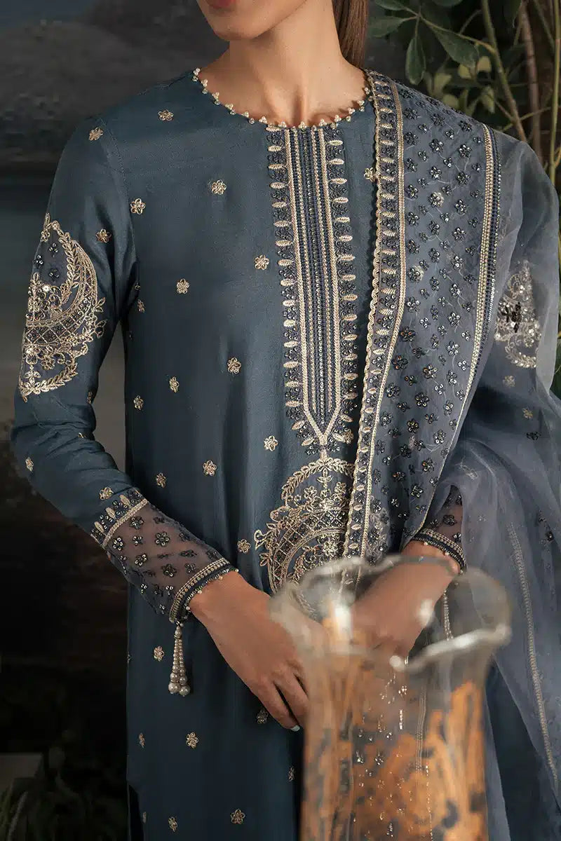 Cross Stitch | Luxe Atelier 23 | ETHNIC SUEDE - by - Libasekhas UK - Registered Vendor of : Cross Stitch - 100% Original Designer Dresss