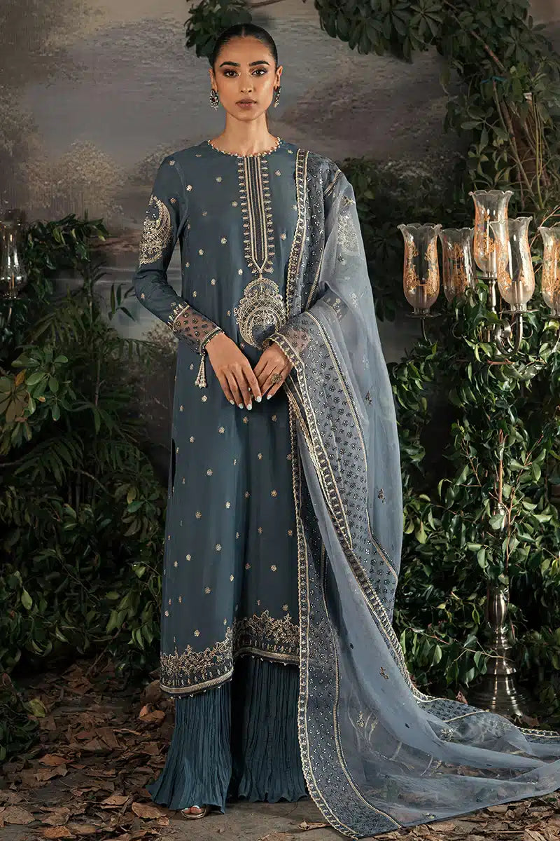 Cross Stitch | Luxe Atelier 23 | ETHNIC SUEDE - by - Libasekhas UK - Registered Vendor of : Cross Stitch - 100% Original Designer Dresss