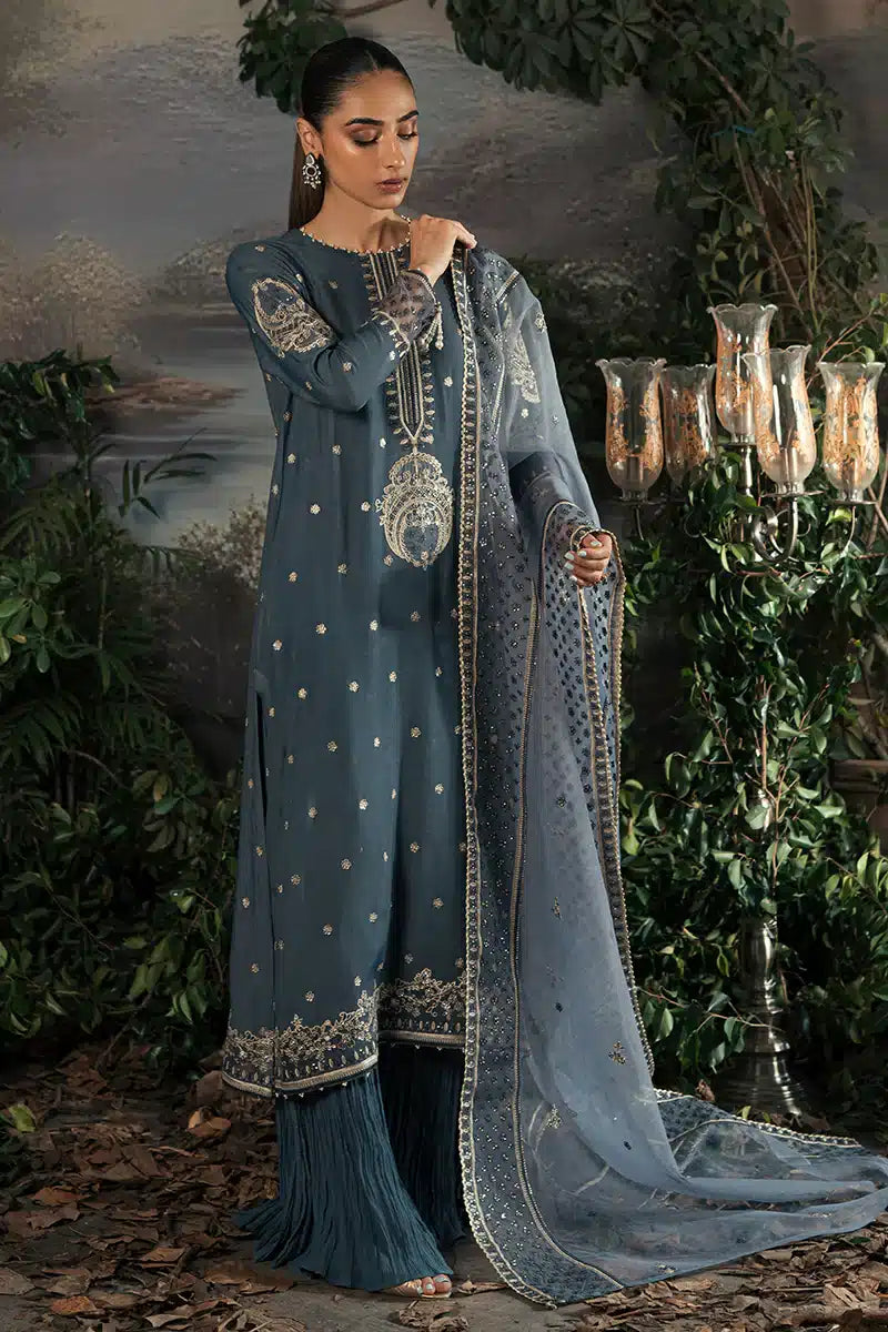 Cross Stitch | Luxe Atelier 23 | ETHNIC SUEDE - by - Libasekhas UK - Registered Vendor of : Cross Stitch - 100% Original Designer Dresss
