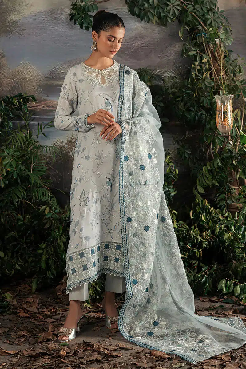 Cross Stitch | Luxe Atelier 23 | MEDALLION TEAL - by - Libasekhas UK - Registered Vendor of : Cross Stitch - 100% Original Designer Dresss