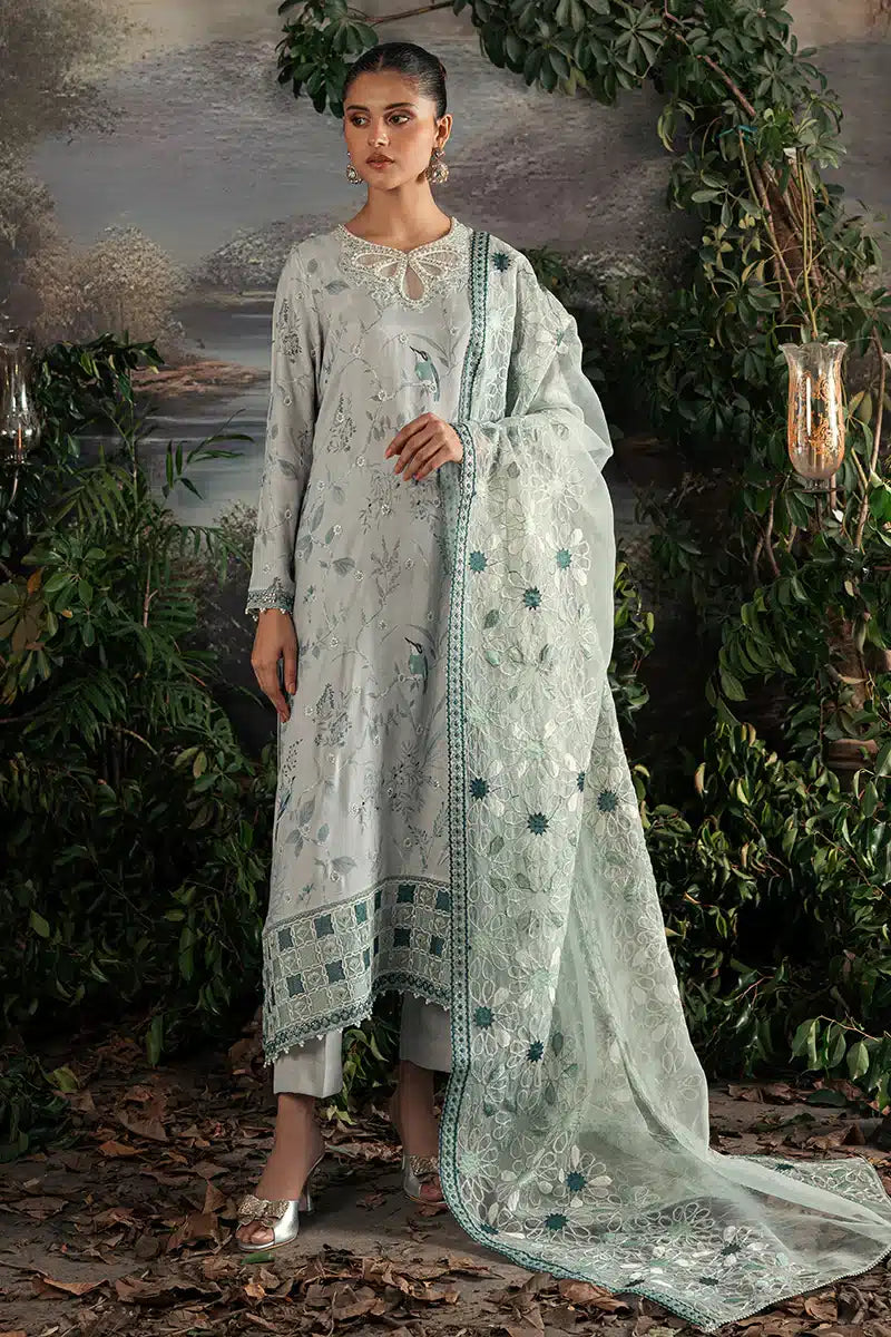Cross Stitch | Luxe Atelier 23 | MEDALLION TEAL - by - Libasekhas UK - Registered Vendor of : Cross Stitch - 100% Original Designer Dresss
